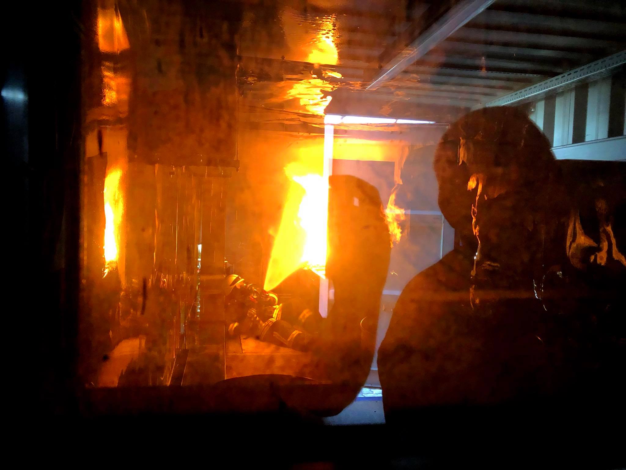 Brandbekämpfung in der Brandsimulationsanlage
