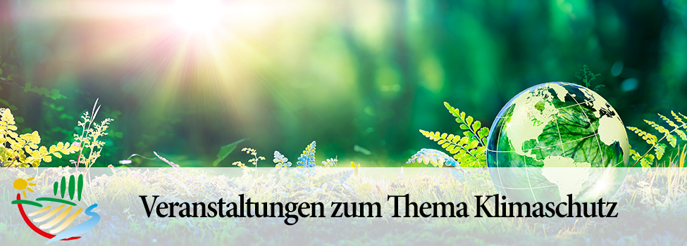 Headergrafik mit Text "Veranstaltungen zum Thema Klimaschutz"