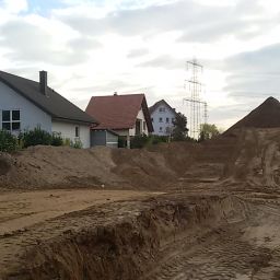Bilder von der Erschließung des Baugebiets Süd E