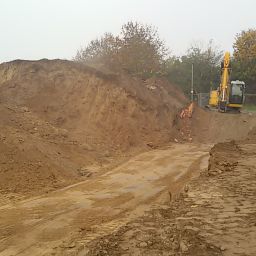 Bilder von der Erschließung des Baugebiets Süd E