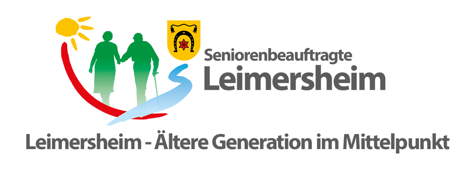 Headergrafik mit Logo der Seniorenarbeit und Text: "Ortsgemeinde Leimersheim - Ältere Generation im Mittelpunkt"