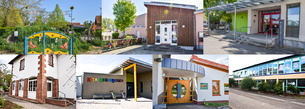 Collage aller KiTas der Verbandsgemeinde