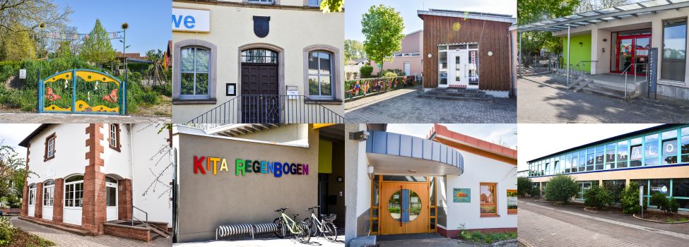 Collage aller KiTas der Verbandsgemeinde