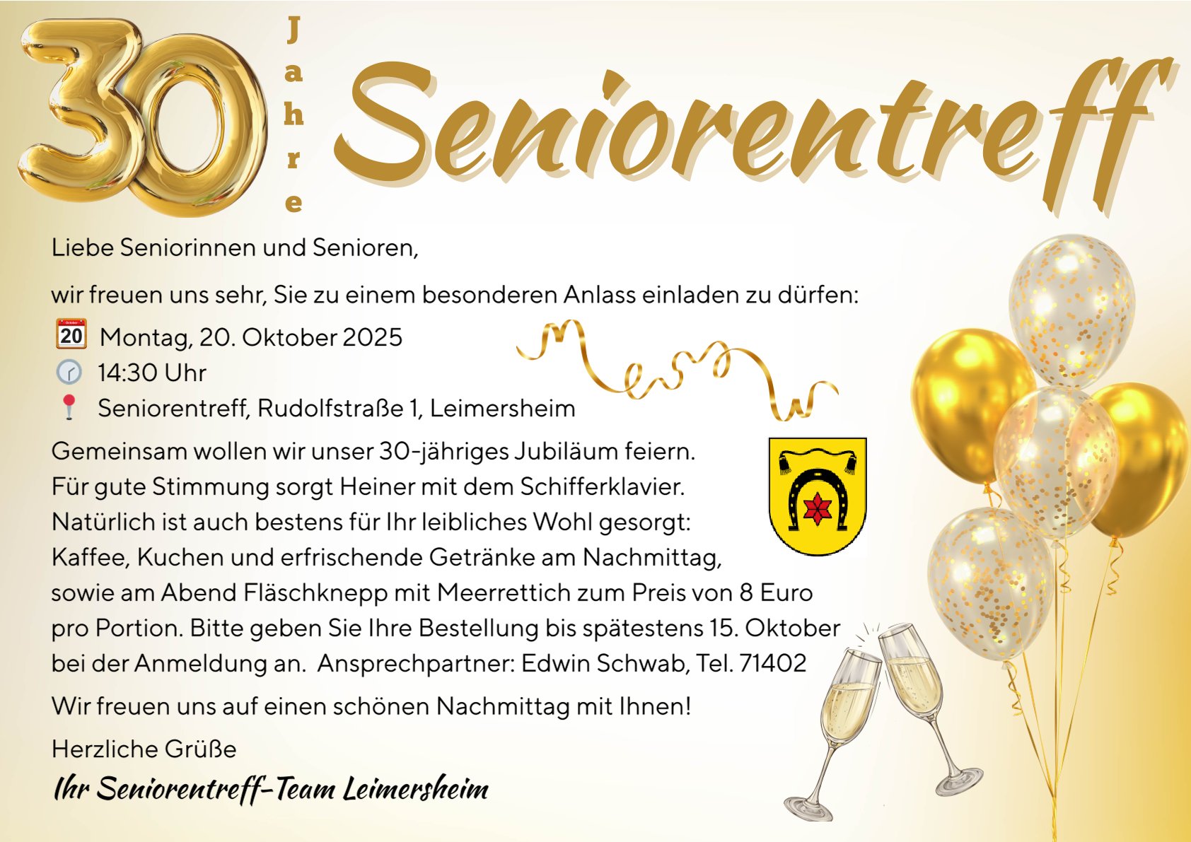 Jubiläum Seniorentreff