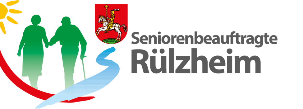Headergrafik mit Logo der Seniorenarbeit und Text: "Ortsgemeinde Rülzheim - Ältere Generation im Mittelpunkt"