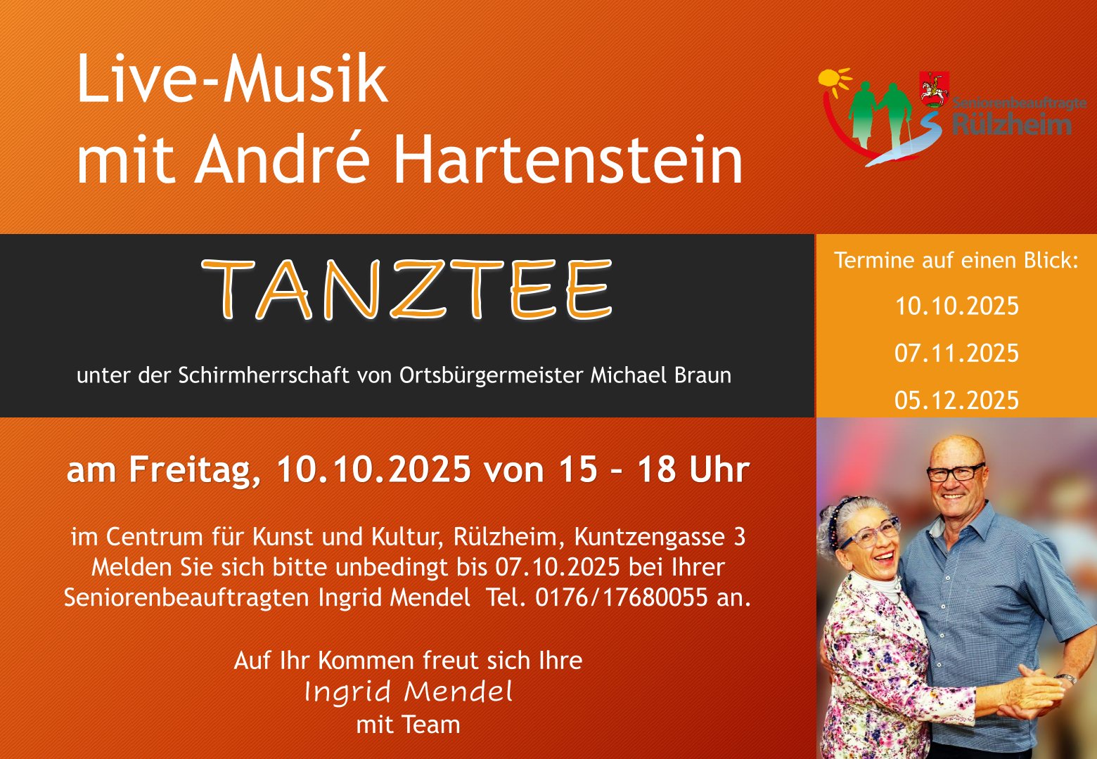 Einladung Tanztee Hartenstein