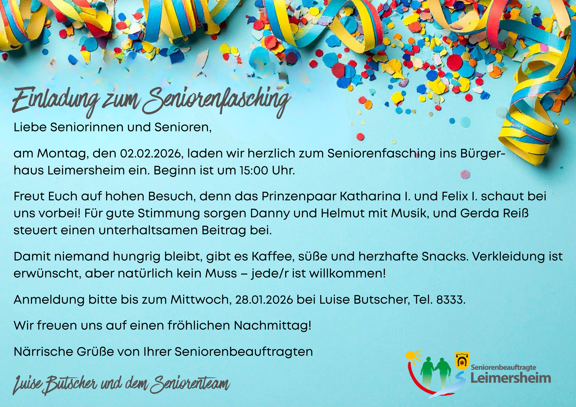 2026 02 02 Senioren Leimersheim Fasching
