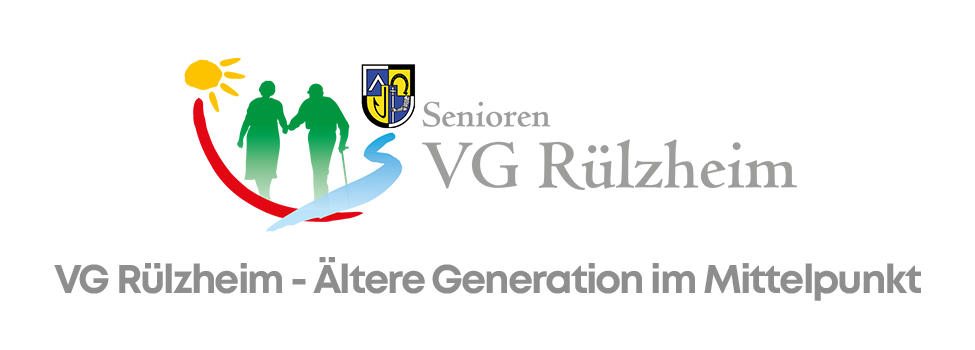 Headergrafik mit Logo der Seniorenarbeit und Text: "VG Rülzheim - Ältere Generation im Mittelpunkt"