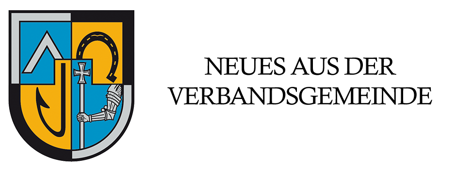 Titelgrafik mit Wappen der Verbandsgemeinde Rülzheim und dem Text "Neues aus der Verbandsgemeinde"
