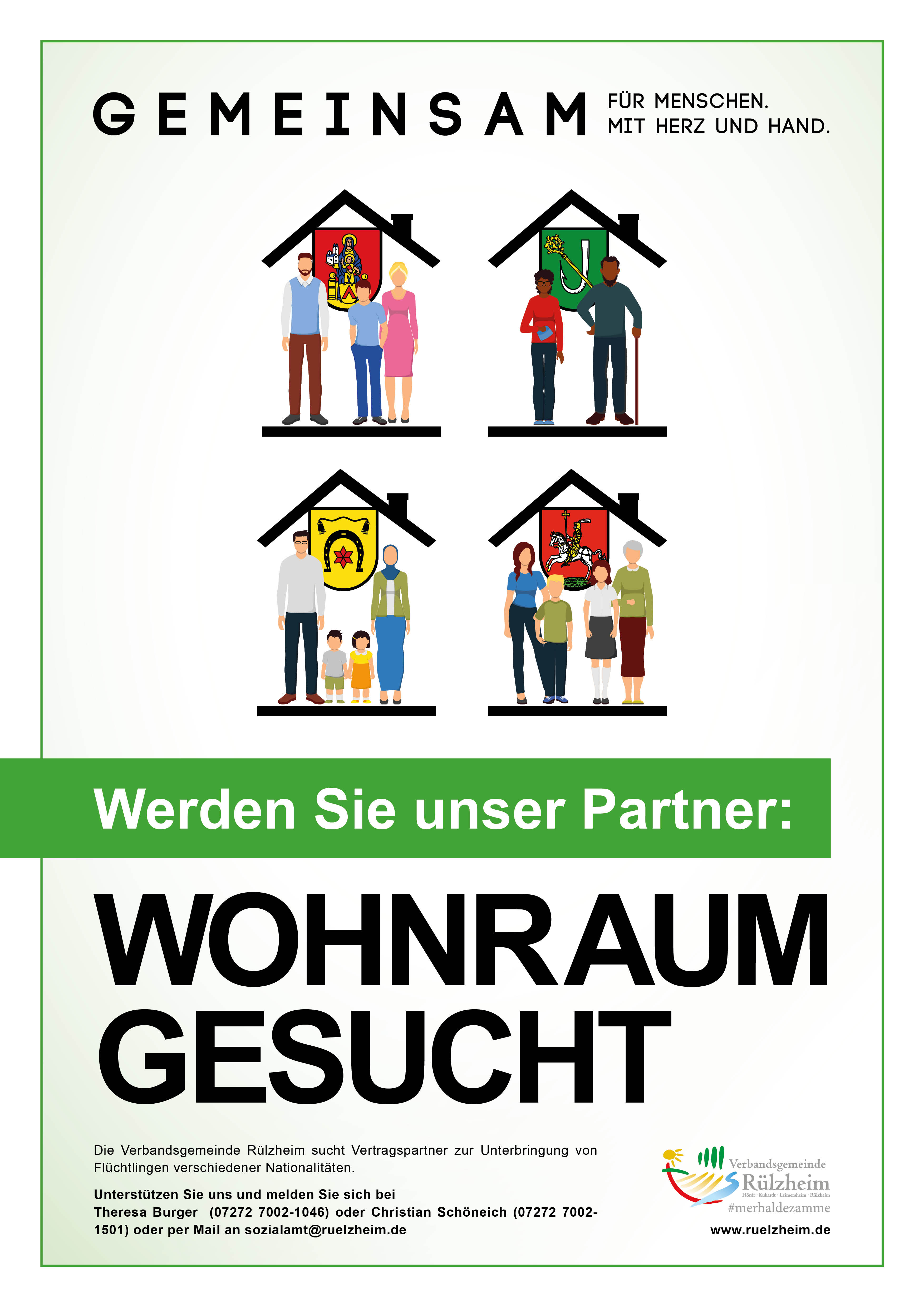 Plakat zur Wohnraumsuche