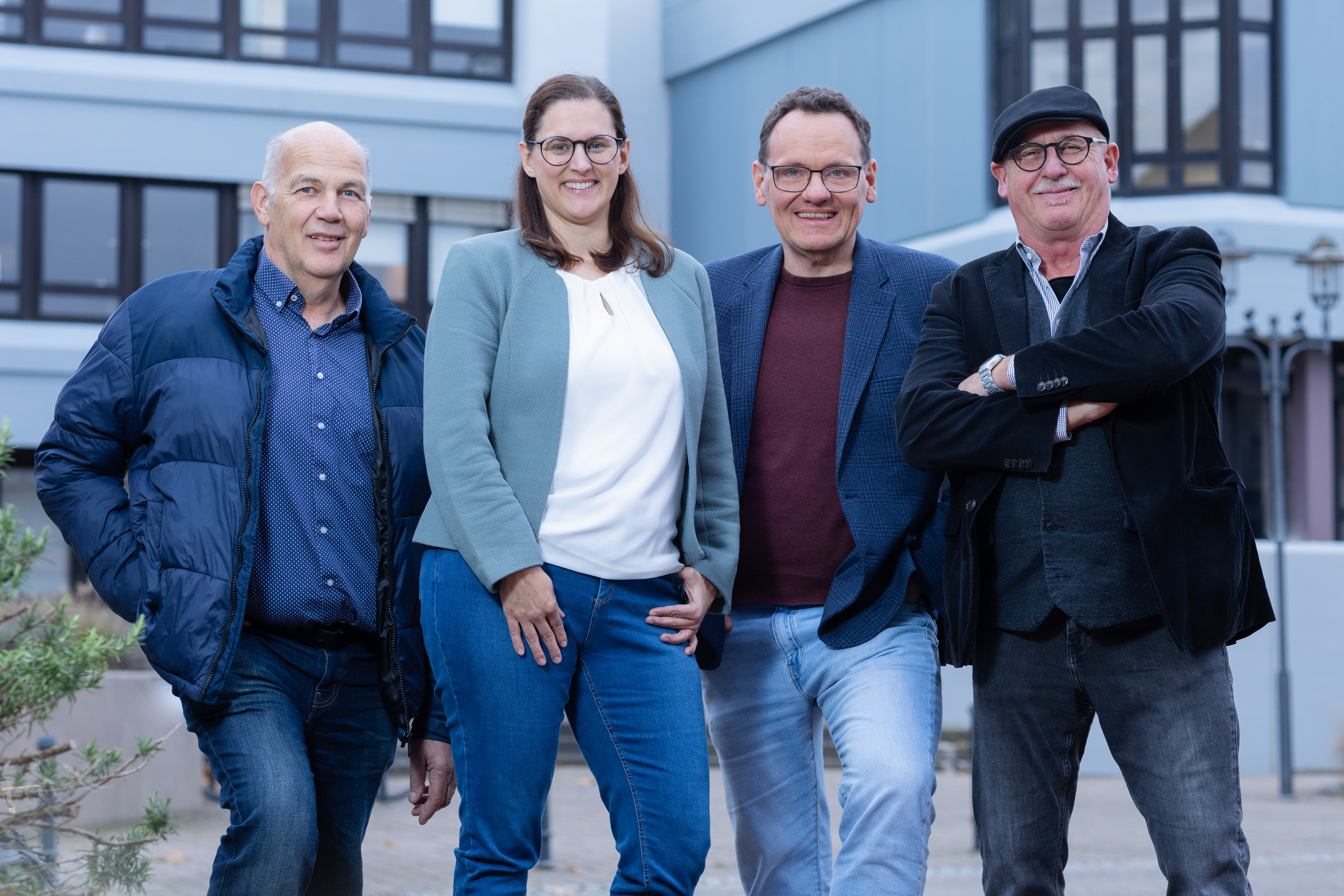 1. Beigeordneter Hubert Dudenhöffer, Beigeordnete Kathrin Hamburger, Bürgermeister Matthias Schardt, Beigeordneter Theo Dreyer