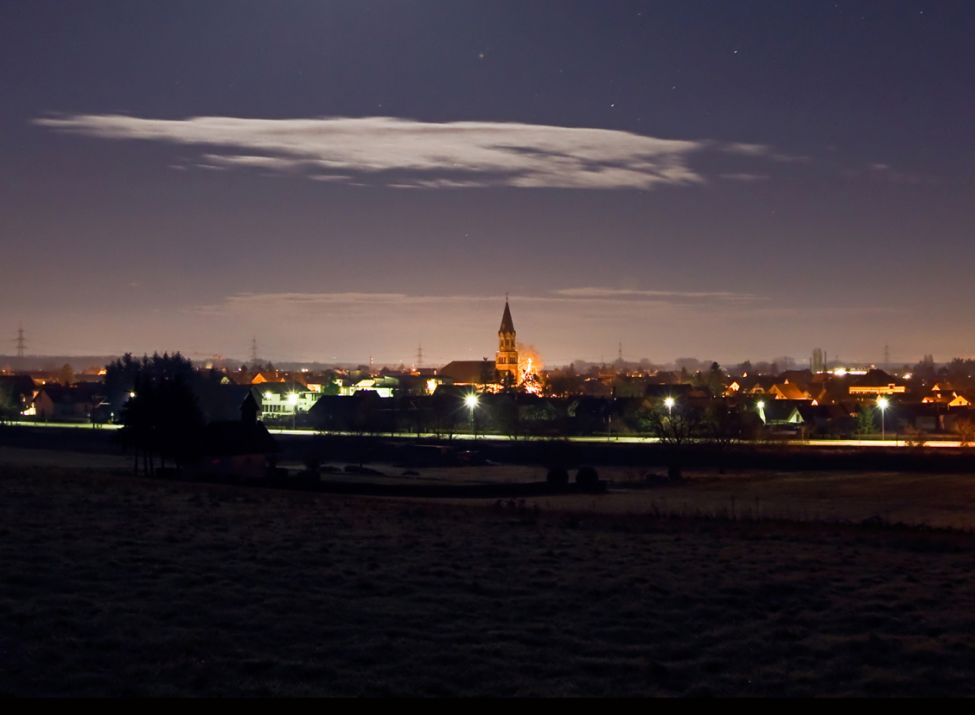 Panoramabild von Rülzheim bei Nacht