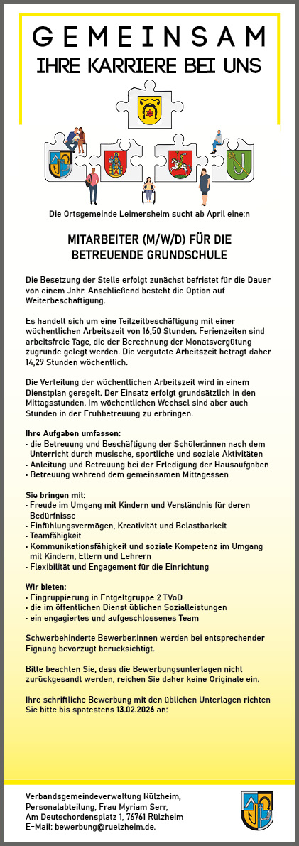 Stellenanzeige