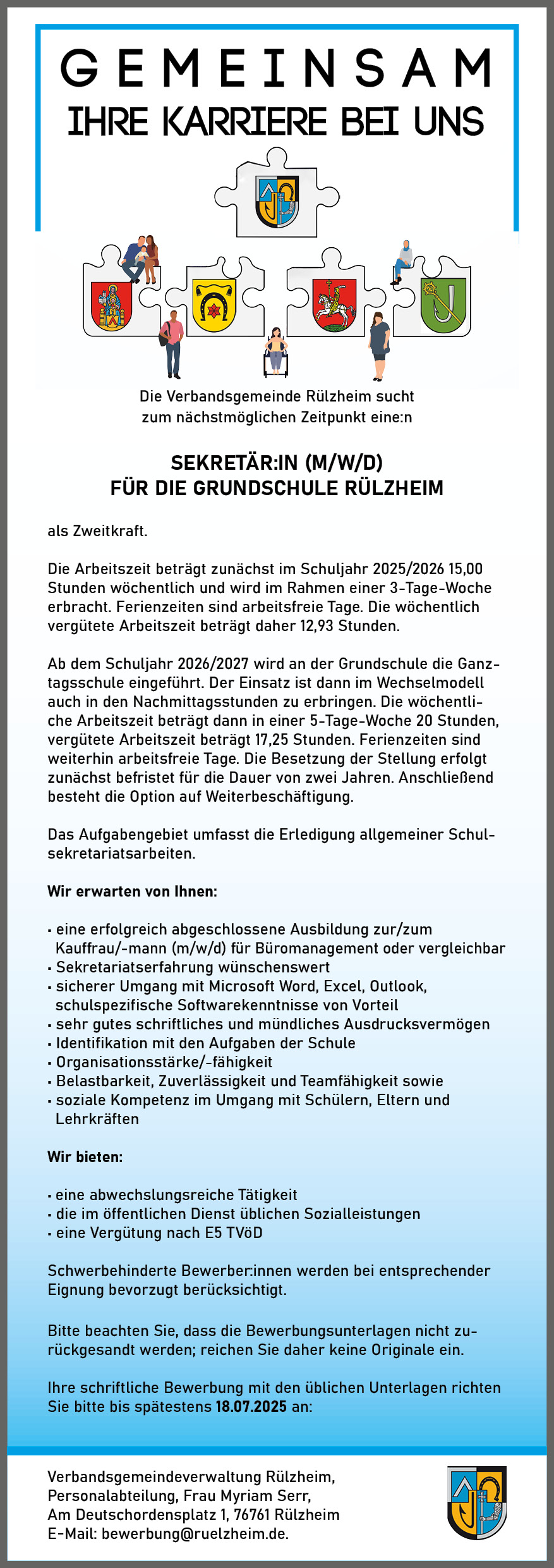 Stellenanzeige