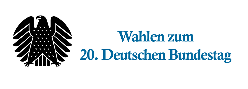 Bundesadler und Text: "Bundestagswahl 2021"
